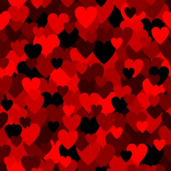 Modèle de coeur rouge de l'armée. Texture vectorielle de camouflage pour la Saint Valentin — Image vectorielle