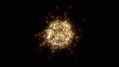 Alevler parıldar küre küre. Kırmızı Bokeh ışıklarının görsel efektini kutla