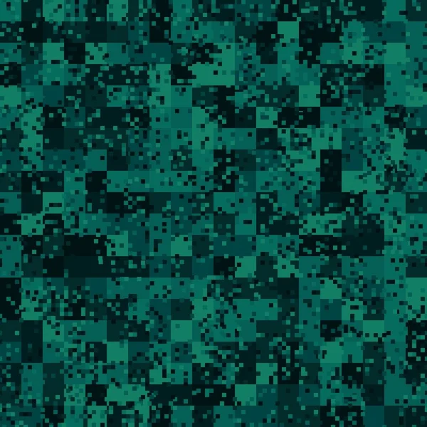 ( 영어 ) Seamless digital woodland pixel camo texture vector for army textile print — 스톡 벡터