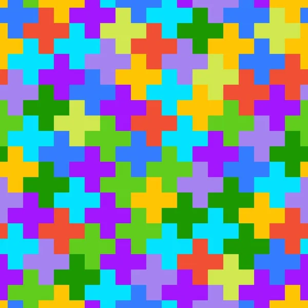 Naadloos abstract geometrisch patroon met kruisvormen. Moderne stijlvolle textuur — Stockvector
