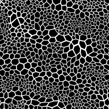 Çatlak vektörsüz şablon. Grunge kentsel grafik yinelenebilir arkaplan. Sıkıntılı, pürüzsüz dokuyu üst üste koy. Parlak duvar kiremitleri, mermer parçaları, doğal taş, kuvars, geri dönüşümlü cam ve beton..