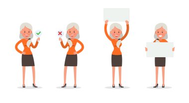 iş kadını karakter vektör tasarımı