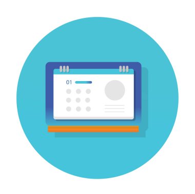 Takvim simgesi düz vektör tasarımı.