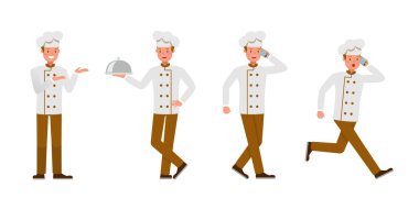 Şef karakter vektör dizaynı no 2