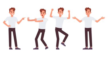 Erkek karakter vektör tasarımı. 2 numara.