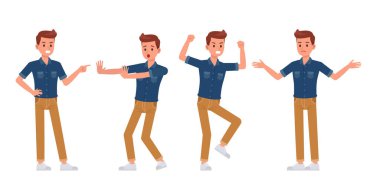 Adam kot pantolon giyiyor, karakter tasarımı yapıyor. 4 numara.