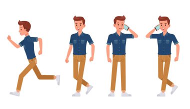 Adam kot pantolon giyiyor, karakter tasarımı yapıyor. 2 numara.