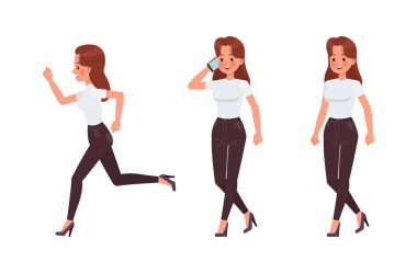 Kadın karakter vektör tasarımı. 2 numara.