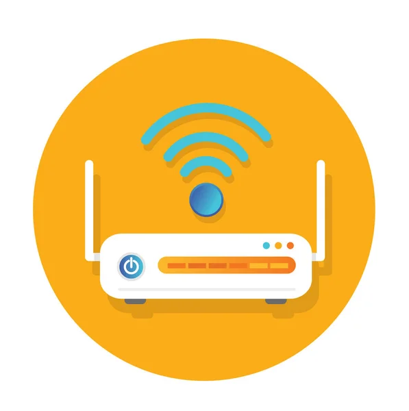 Wifi Ruter Flat Icon Design – stockvektor