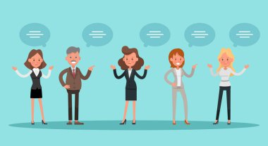 34 numaralı ofis vektör tasarımı için çalışan iş adamları