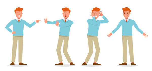 Businessman working character vector design no41