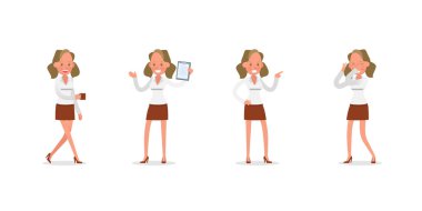 iş kadını karakter vektör tasarımı