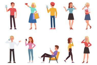 12 numaralı akıllı telefon karakter vektör tasarımını oynayanlar