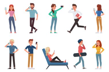 13 numaralı akıllı telefon karakter vektör tasarımını oynayanlar