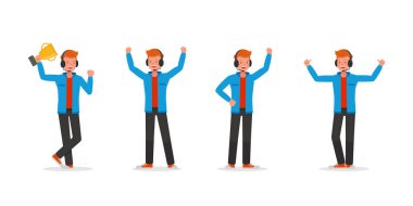 Oyuncu adam karakter vektör tasarımı