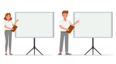 Ofis karakter vektör tasarımında çalışan iş adamları. 12 numara.