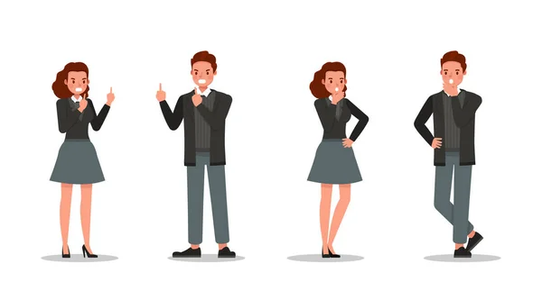 Business People Working Office Character Vector Design No41 — Image vectorielle