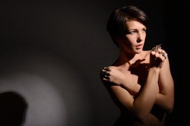 Portre portre güzel yüz seksi kadın 