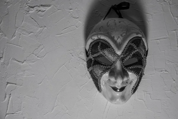 Sinister Joker mask. black and white