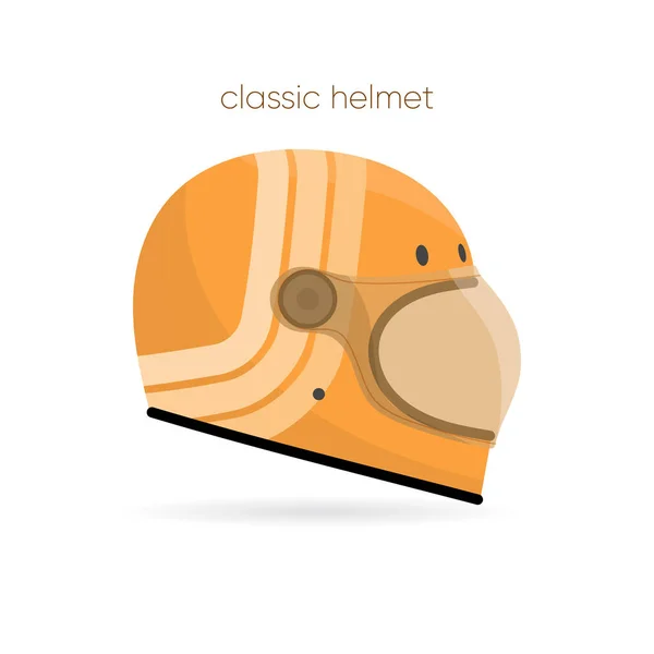 Classic Helmet Helmet Motorcycle Style Classic — Stock Vector