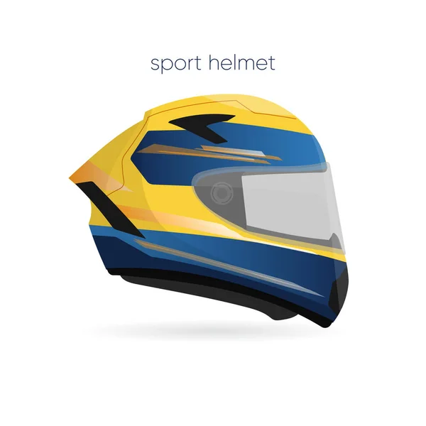 Спортивный Шлем Шлем Мотоспорта Гонок — стоковый вектор