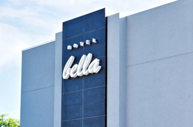 Houston, Texas USA 06-03-2021: Houston, TX 'teki Bella Oteli. Lüks butik konaklama 2017 'de kuruldu..