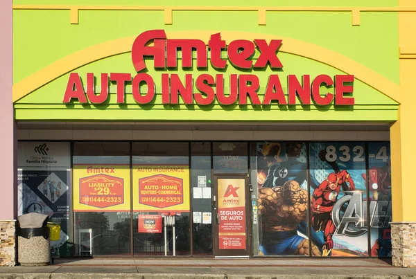 Houston Texas Verenigde Staten 2021 Amtex Auto Insurance Gebouw Exterieur — Stockfoto