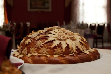 Geleneksel Ukrayna düğün somun