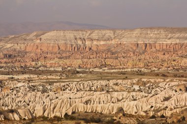 Dağ Cappadocia manzara, Türkiye. Göreme Milli Parkı.
