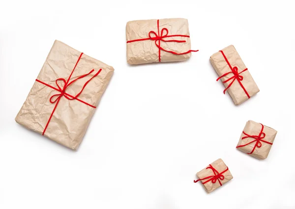 Gift boxes on white background — Stock Photo, Image