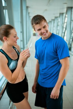 Spor fitness çift sonrası eğitim modern iç rahatlatıcı