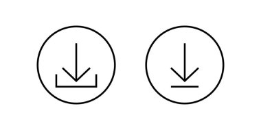Simge Vektörü İndir. Down Arrow Sembol İllüstrasyonu. Düzenlenebilir Vuruş