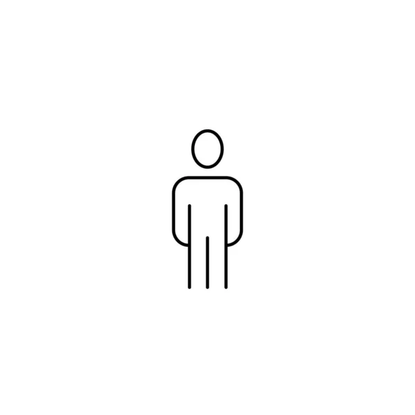 Simple Human Standing Icon Vector Ilustración Del Símbolo Del Hombre — Vector de stock