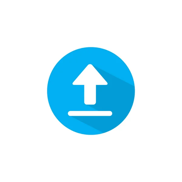 Hochladen Button Symbol Vektor Flachen Stil Pfeil Nach Oben Symbol — Stockvektor