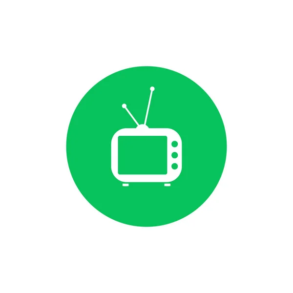 Klasyczny Wektor Ikony Telewizji Płaskim Stylu Ilustracja Symbolu Starej Telewizji — Wektor stockowy