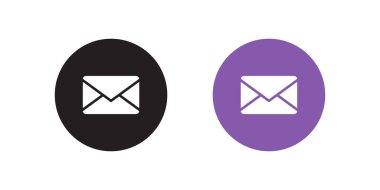 Düz Biçimli İleti Simgesi Vektörü. SMS Sembol İllüstrasyonu