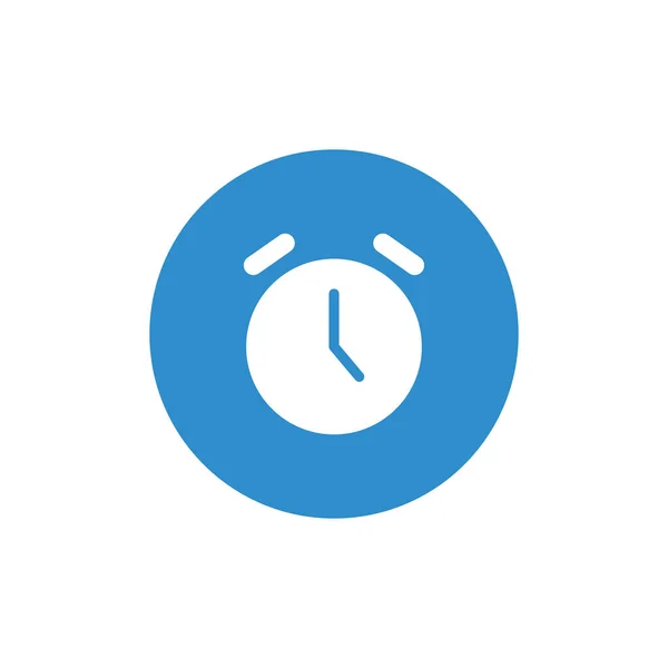 Uhr Icon Vector Flachen Stil Alarmsymbol Illustration — Stockvektor