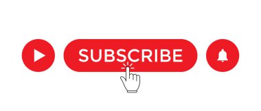 Kırmızı Üye Düğme Vektörü Düz Biçimli. Kanal için Simge