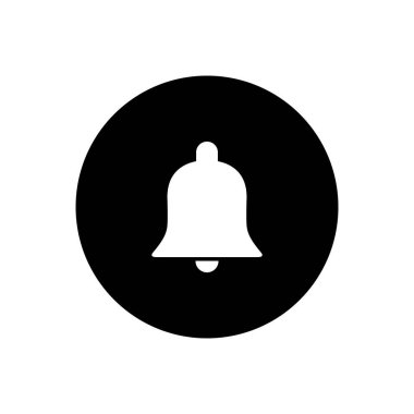 Bell Button Simge Vektörü. Halka Sembol İllüstrasyonu