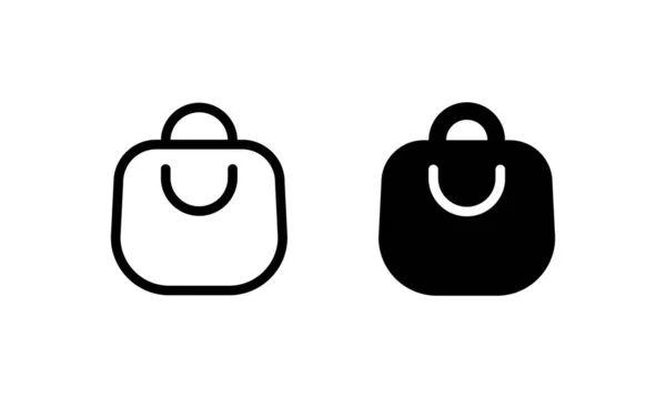 온라인 Bag Button Icon Vector 미디어 — 스톡 벡터