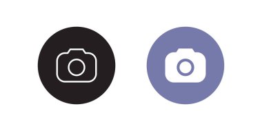 Kamera Simgesi Vektörü Düz Biçimli. Yakalama Aygıtı Fotoğraf Sembol Resimleri