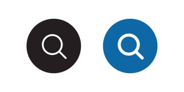 Düz Tasarımda Arama Tuşu Simgesi Vektörü. Büyütme Penceresi Resimleri