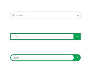 Daire Tasarımda Arama Çubuğu. Web Sitesi Arama Kutusu Simgesi Vektörü