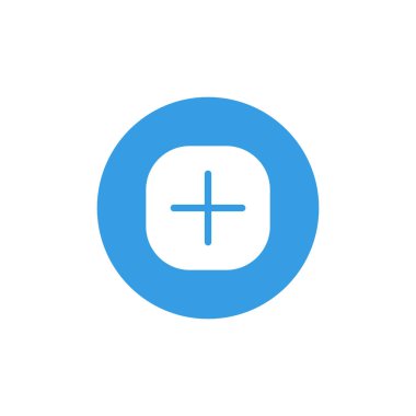 Sosyal Medyanın Yeni Resim Simgesi Ekle. Artı Düğme Sembol Vektörü