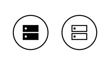 Veri Depolama Simgesi Vektörü. Uygulama Sistemi Sembol Resimleri
