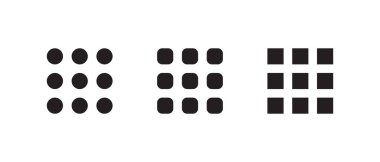 Menü Simgesi Vektörü Uygular. Küçük Resimler Izgara Sembol İllüstrasyonu