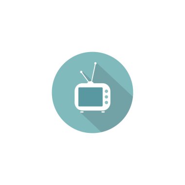 Classic Television Icon Vector in Flat Design Style. Old TV Illustration