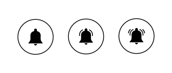 Klingelnde Glocke Taste Icon Vector Benachrichtigung Symbol Illustration — Stockvektor