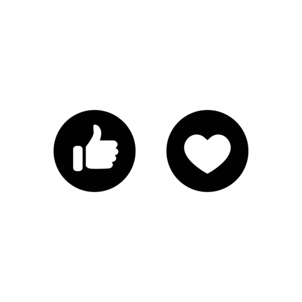 Som Och Love Button Icon Vector Facebook Sociala Medier Ikoner — Stock vektor