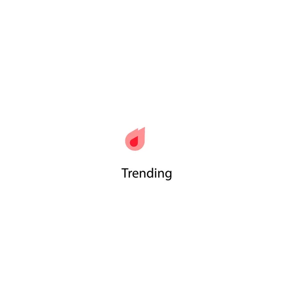 Youtube Trending Icon Vector Horký Trendy Symbol Ilustrace — Stockový vektor